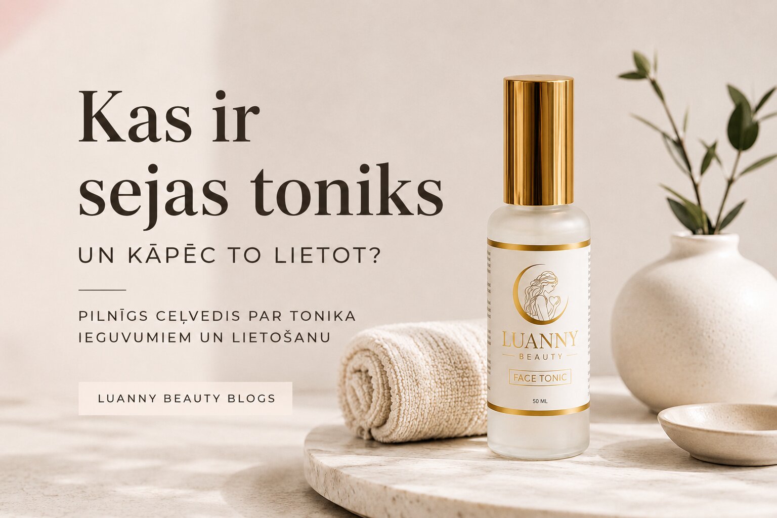 Kas ir sejas toniks? LUANNY Face Tonic kā daļa no ikdienas sejas kopšanas rutīnas.